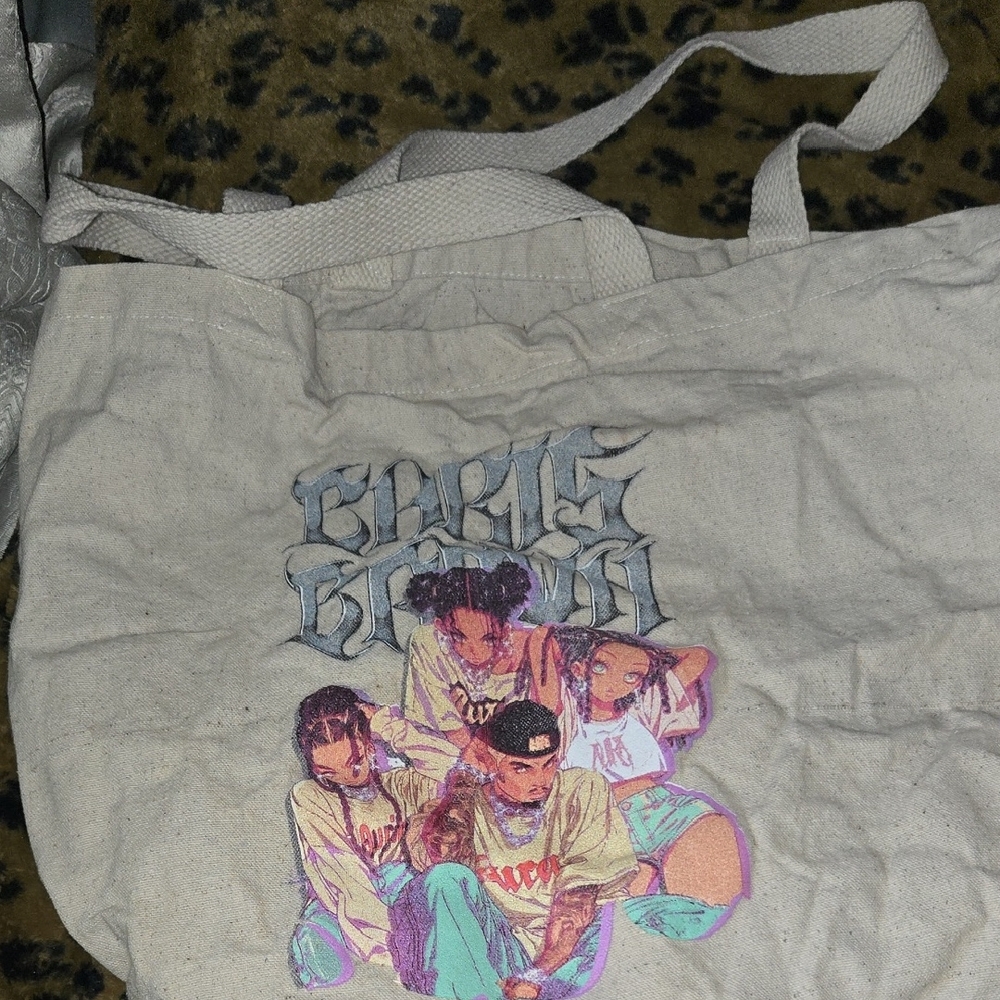 Chris brown Canvas Tote Bag with Illustration